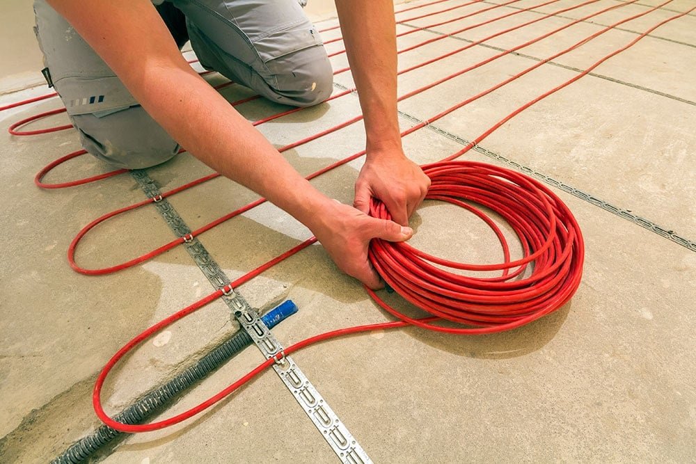 Installation de planchers chauffants 
