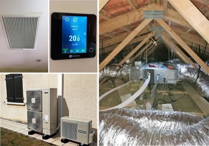 Pompe à chaleur air air gainable ou split 