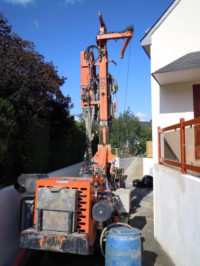 Forage nappe phréatique pour installation d'une PAC eau/eau